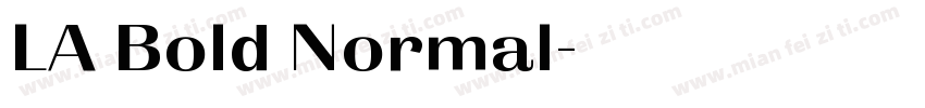 LA Bold Normal字体转换